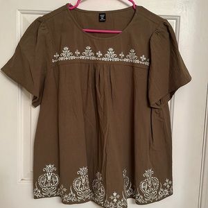 Women’s olive green blouse